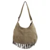 Camilla PREMIUM 10.002 taupe női bőr válltáska, oldaltáska 36 x 33 x 7 cm