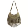 Camilla PREMIUM 10.002 taupe női bőr válltáska, oldaltáska 36 x 33 x 7 cm