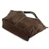Camilla PREMIUM 10.003 barna női velúr bőr kézitáska 50 x 30 x 12 cm