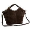 Camilla PREMIUM 10.003 barna női velúr bőr kézitáska 50 x 30 x 12 cm