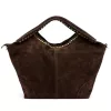 Camilla PREMIUM 10.003 barna női velúr bőr kézitáska 50 x 30 x 12 cm
