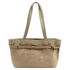 Camilla PREMIUM 10.005 taupe női bőr válltáska 42 x 24 x 13 cm