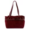 Camilla PREMIUM 10.005 bordó női bőr válltáska 42 x 24 x 13 cm