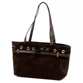   Camilla PREMIUM 10.005 barna női bőr válltáska 42 x 24 x 13 cm