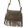 Luka 25-085 taupe női velúr bőr oldaltáska 26 x 16 x 4 cm