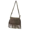 Luka 25-085 taupe női velúr bőr oldaltáska 26 x 16 x 4 cm