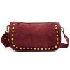Luka 25-087 bordó női bőr oldaltáska 27 x 14 x 11 cm