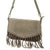 Luka 25-086 taupe női bőr válltáska, oldaltáska 27 x 17 x 6 cm