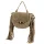 Luka 25-065 taupe női velúr bőr kézitáska, oldaltáska 20 x 15 x 8 cm