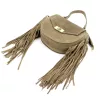 Luka 25-065 taupe női velúr bőr kézitáska, oldaltáska 20 x 15 x 8 cm