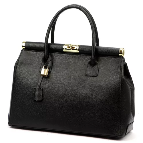 Luka 26-002 DOLLARO fekete női bőr kézitáska 35 x 26.5 x 15.5 cm