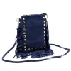 Luka 26-004 navy női bőr oldaltáska 21 x 16  x 3 cm