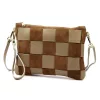 Luka 26-005 mogyoró barna-taupe női bőr kézitáska, oldaltáska 27 x 19 x 6 cm