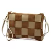 Luka 26-005 mogyoró barna-taupe női bőr kézitáska, oldaltáska 27 x 19 x 6 cm