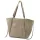 Luka 25-079 drapp női velúr bőr válltáska, shopper 50 x 34 x 17 cm