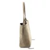 Luka 25-079 drapp női velúr bőr válltáska, shopper 50 x 34 x 17 cm
