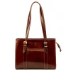 Florence 54 ZIP barna női bőr válltáska 36 x 27 x 12 cm