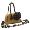 EGO ES0290CR 220125JZ női, taupe velúr bőr válltáska 28 x 18 x 11 cm