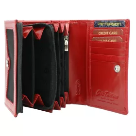   Peterson PTN 74892-NGV RFID piros női bőr pénztárca 12 x 9 x 3 cm