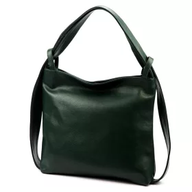   Luka 26-019 DOLLARO zöld női bőr válltáska, hátitáska 40 x 35 x 10 cm