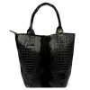 Luka 26-026 női krokodil mintás bőr válltáska, shopper 40 x 36 x 19 cm