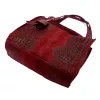 Luka 26-010 CROCO női, bordó krokodil mintás velúr bőr válltáska 34 x 34 x 13 cm