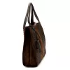 Luka 26-010 CROCO női, sötétbarna krokodil mintás velúr bőr válltáska 34 x 34 x 13 cm