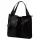 Luka 26-010 CROCO női, fekete krokodil mintás velúr bőr válltáska 34 x 34 x 13 cm