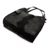 Luka 26-010 CROCO női, fekete krokodil mintás velúr bőr válltáska 34 x 34 x 13 cm