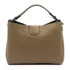 Luka 26-009 taupe női velúr bőr kézitáska 26 x 21 x 11 cm