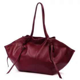  Luka 26-012 DOLLARO bordó női bőr válltáska 60 x 30 x 15 cm