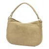 Luka 24-085 GOLD bézs női velúr bőr kézitáska 31 x 23 x 8 cm