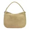 Luka 24-085 GOLD bézs női velúr bőr kézitáska 31 x 23 x 8 cm