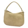Luka 24-085 GOLD bézs női velúr bőr kézitáska 31 x 23 x 8 cm