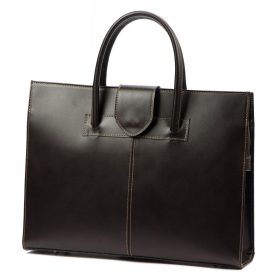   Camilla 778 sötétbarna női bőr aktatáska 40 x 30 x 10 cm