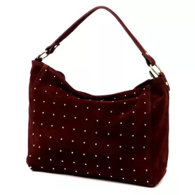   Luka 26-023 bordó női bőr válltáska, oldaltáska 34 x 26 x 12 cm