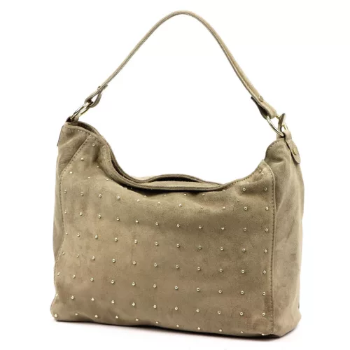 Luka 26-023 bézs női bőr válltáska, oldaltáska 34 x 26 x 12 cm