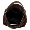 Luka 26-023 sötétbarna női bőr válltáska, oldaltáska 34 x 26 x 12 cm