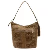 Luka 26-027 CROCO barna női bőr válltáska 26 x 26 x 16 cm