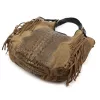 Luka 25-019 CROCO barna női bőr kézitáska 37 x 32 x 13 cm
