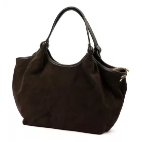   Luka 26-031 női, barna velúr bőr kézitáska 43 x 27 x 15 cm