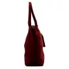 Luka 26-036 bordó női velúr bőr válltáska, shopper 40 x 36 x 15 cm