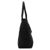 Luka 26-036 fekete női velúr bőr válltáska, shopper 40 x 36 x 15 cm
