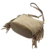 Luka 26-030 taupe női velúr bőr válltáska, oldaltáska 28 x 28 x 15 cm