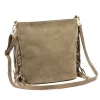 Luka 26-030 taupe női velúr bőr válltáska, oldaltáska 28 x 28 x 15 cm