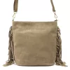 Luka 26-030 taupe női velúr bőr válltáska, oldaltáska 28 x 28 x 15 cm