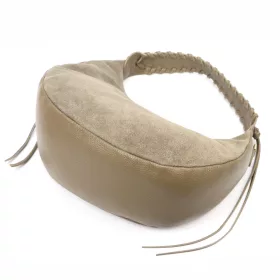   Luka 26-039 taupe női velúr bőr válltáska 35 x 22 x 15 cm