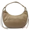 Luka 26-039 taupe női velúr bőr válltáska 35 x 22 x 15 cm