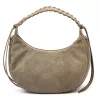 Luka 26-039 taupe női velúr bőr válltáska 35 x 22 x 15 cm