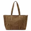 Luka 25-016 taupe női velúr bőr válltáska 47 x 28 x 13 cm